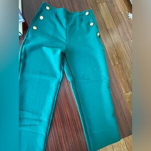 Zara Emerald green Leg pants